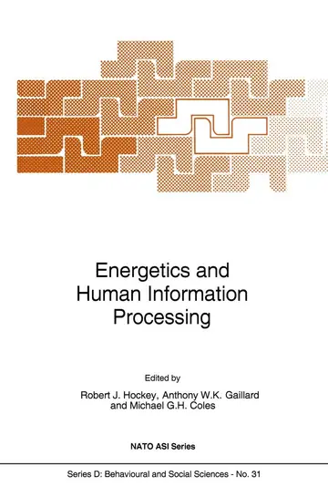 Cover of Energetics and Human Information Processing