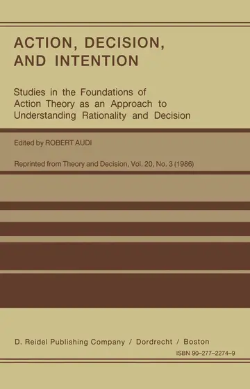 Cover of Action, Decision, and Intention