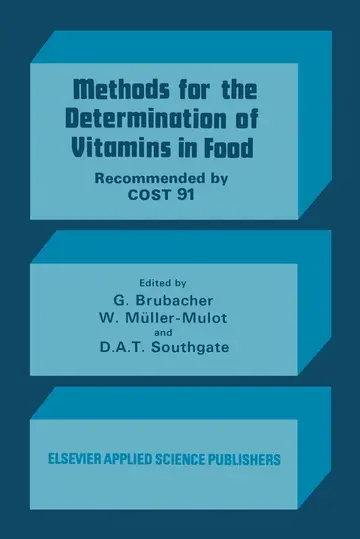 Cover of Methods for the Determination of Vitamins in Food