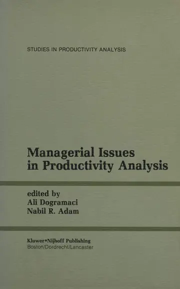 Cover of Managerial Issues in Productivity Analysis