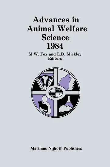 Cover of Advances in Animal Welfare Science 1984
