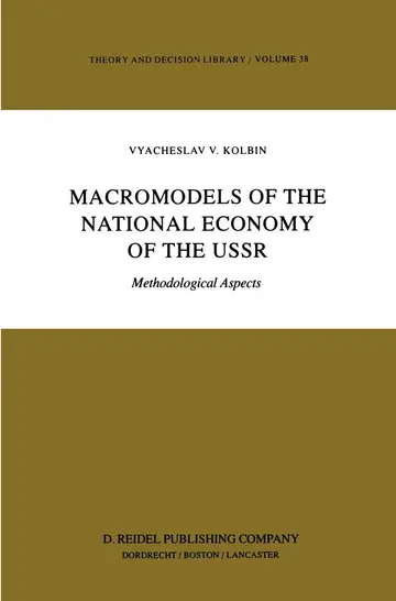 Cover of Macromodels of the National Economy of the USSR