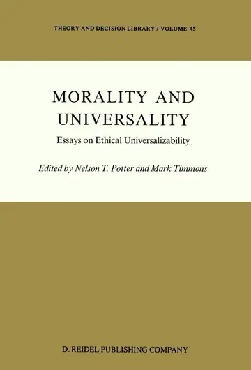 Cover of Morality and Universality