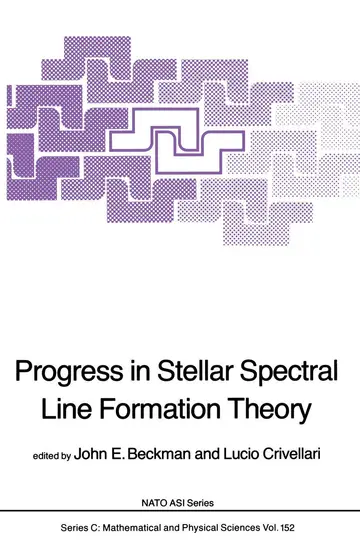 Cover of Progress in Stellar Spectral Line Formation Theory