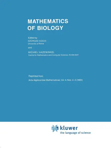 Cover of Mathematics of Biology