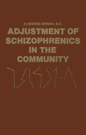 Cover of Adjustment of Schizophrenics in the Community