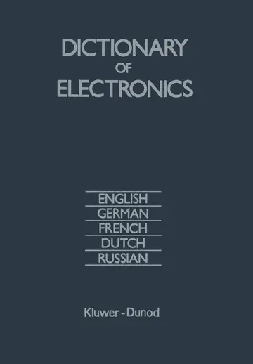 Cover of Dictionary of Electronics