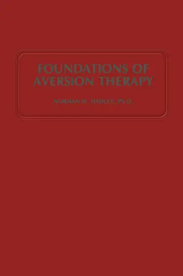 Cover of Foundations of Aversion Therapy