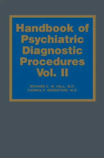 Cover of Handbook of Psychiatric Diagnostic Procedures