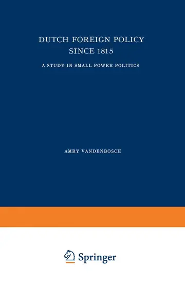 Cover of Dutch Foreign Policy Since 1815