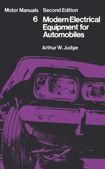 Cover of Modern Electrical Equipment for Automobiles