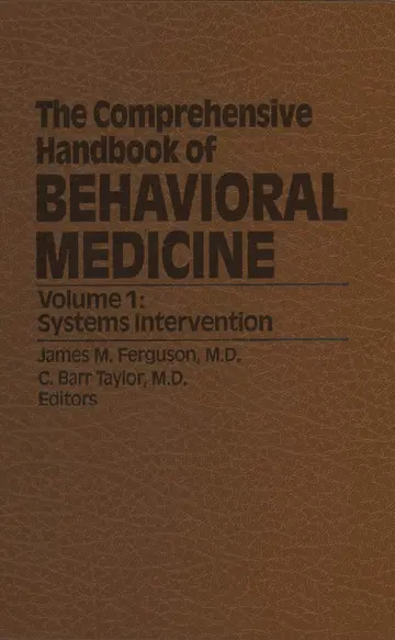 Cover of The Comprehensive Handbook of Behavioral Medicine