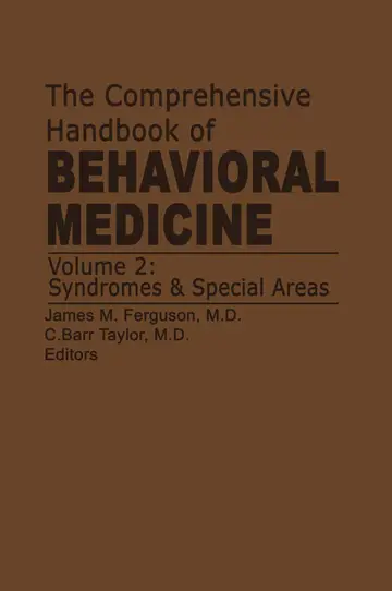 Cover of The Comprehensive Handbook of Behavioral Medicine