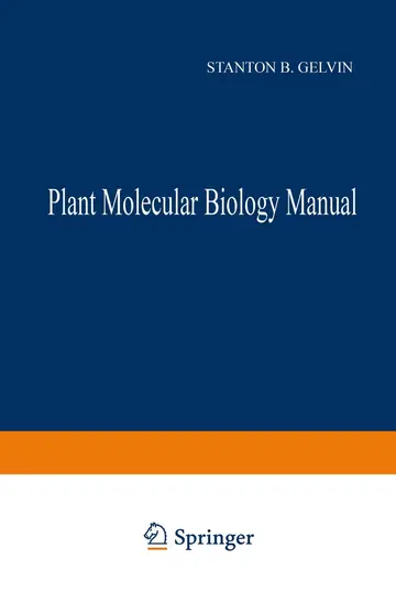 Cover of Plant Molecular Biology Manual