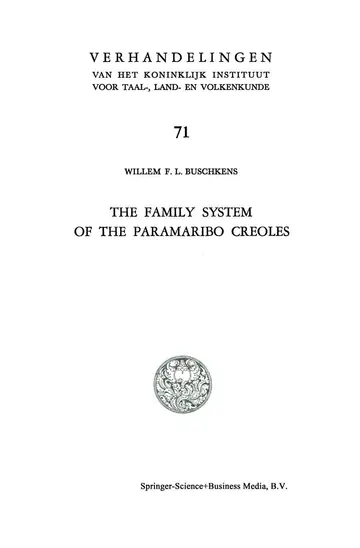 Cover of The Family System of the Paramaribo Creoles