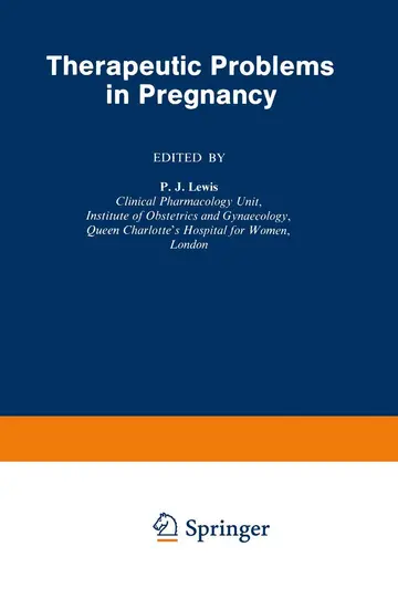 Cover of Therapeutic Problems in Pregnancy