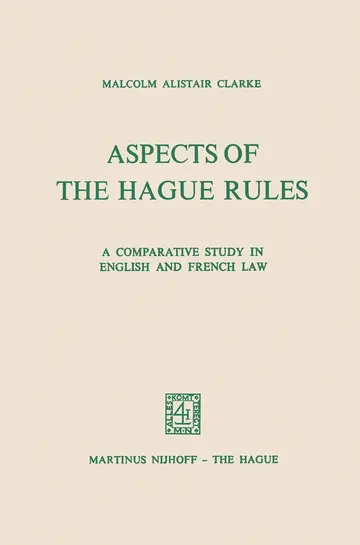 Cover of Aspects of the Hague Rules