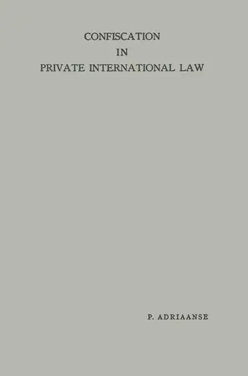 Cover of Confiscation in Private International Law