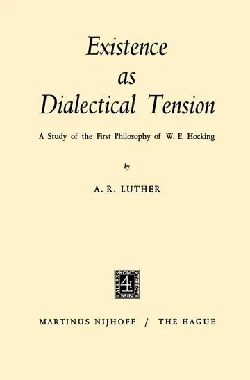 Cover of Existence as Dialectical Tension