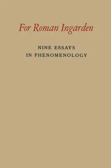 Cover of For Roman Ingarden