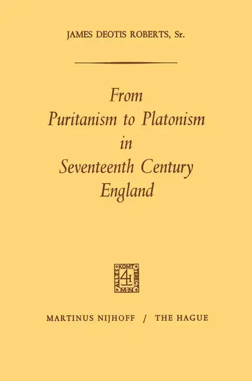 Cover of From Puritanism to Platonism in Seventeenth Century England