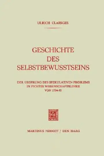 Cover of Geschichte Des Selbstbewusstseins