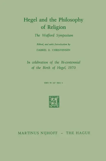 Cover of Hegel and the Philosophy of Religion