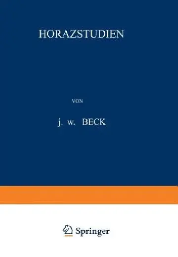 Cover of Horazstudien