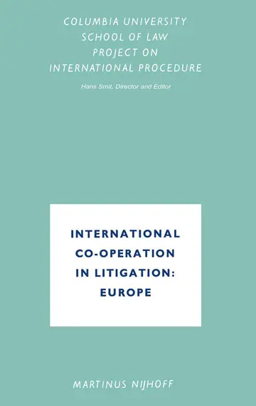 Cover of International Co-Operation in Litigation