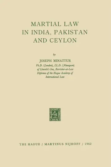 Cover of Martial Law in India, Pakistan and Ceylon