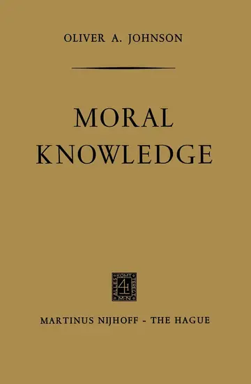 Cover of Moral Knowledge