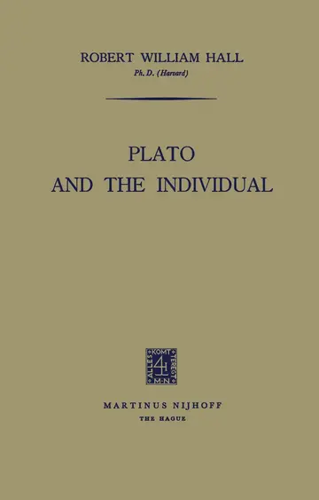 Cover of Plato and the Individual