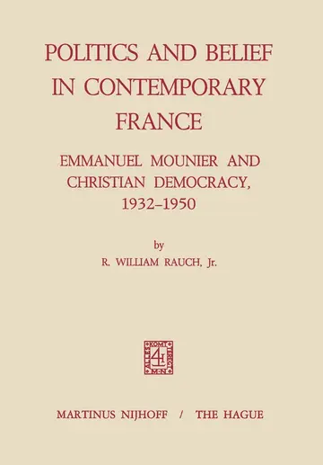 Cover of Politics and Belief in Contemporary France