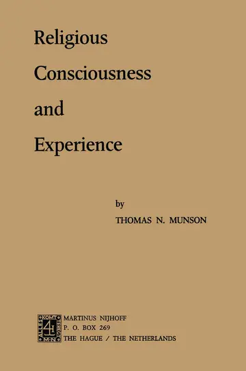 Cover of Religious Consciousness and Experience