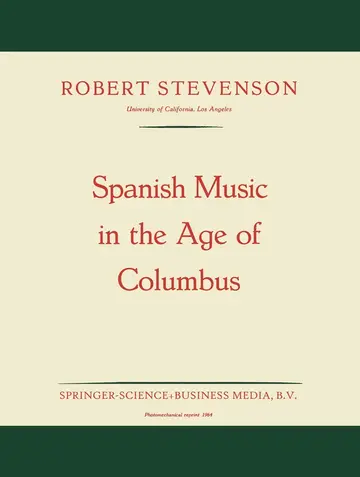 Cover of Spanish Music in the Age of Columbus