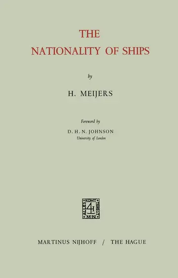 Cover of The Nationality of Ships