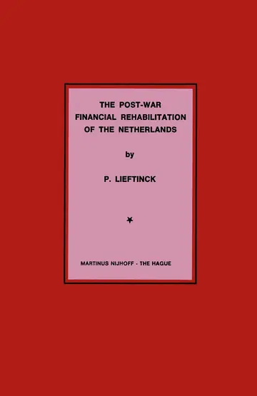 Cover of The Post-War Financial Rehabilitation of the Netherlands