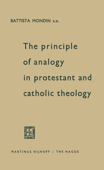 Cover of The Principle of Analogy in Protestant and Catholic Theology