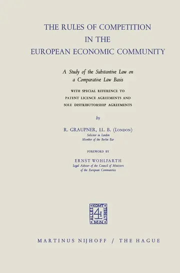 Cover of The Rules of Competition in the European Economic Community