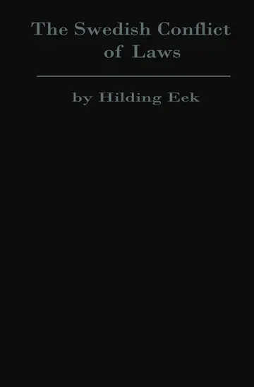Cover of The Swedish Conflict of Laws