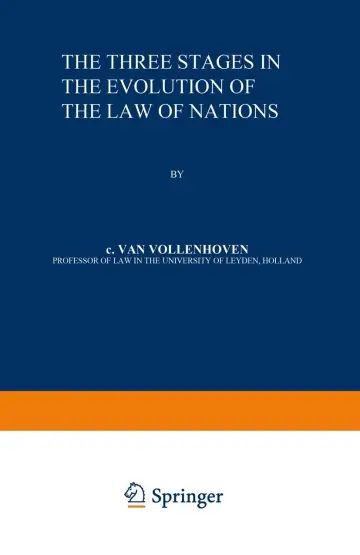 Cover of The Three Stages in the Evolution of the Law of Nations