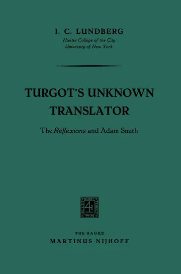 Cover of Turgot's Unknown Translator