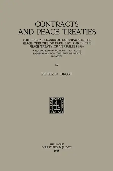 Cover of Contracts and Peace Treaties