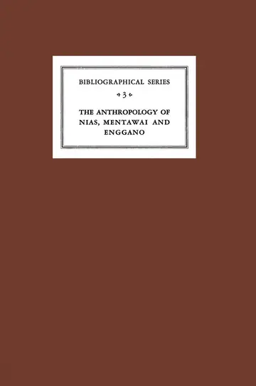 Cover of Critical Survey of Studies on the Anthropology of Nias, Mentawei and Enggano