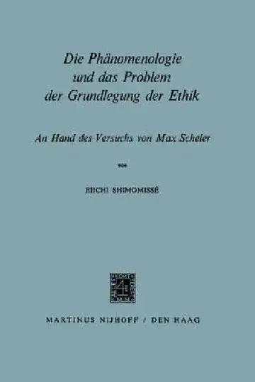 Cover of Die Phänomenologie Und Das Problem Der Grundlegung Der Ethik