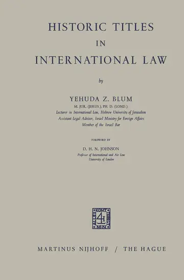 Cover of Historic Titles in International Law