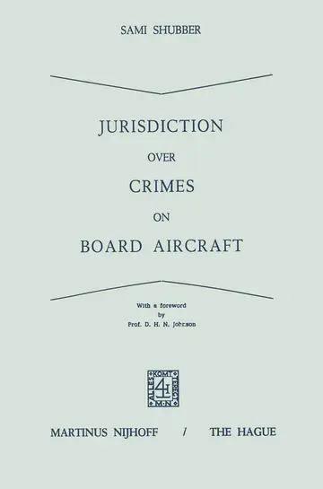 Cover of Jurisdiction Over Crimes on Board Aircraft