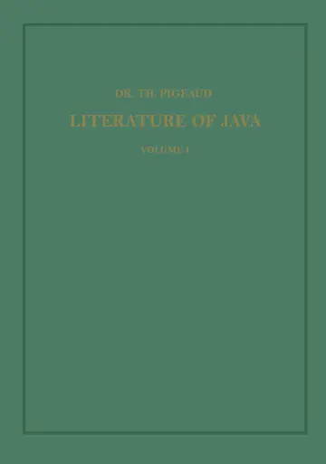 Cover of Synopsis of Javanese Literature 900–1900 A.D