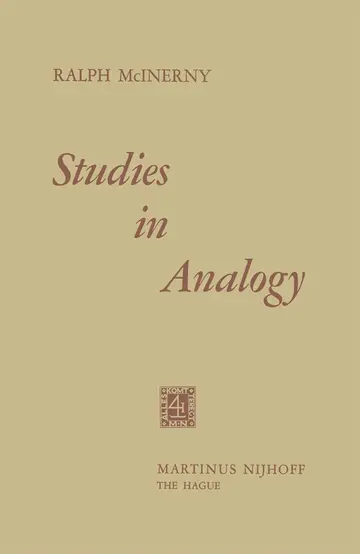 Cover of Studies in Analogy