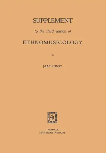 Cover of Supplement to the Third Edition of Ethnomusicology